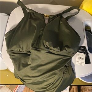 Polo by Ralph Lauren Olive Green Women's Swimsuit Top New W Tags